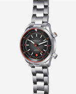 popup|First STERNGLAS watch with integrated metal bracelet|Metal bracelet can be shortened without tools using a detachable pin system.