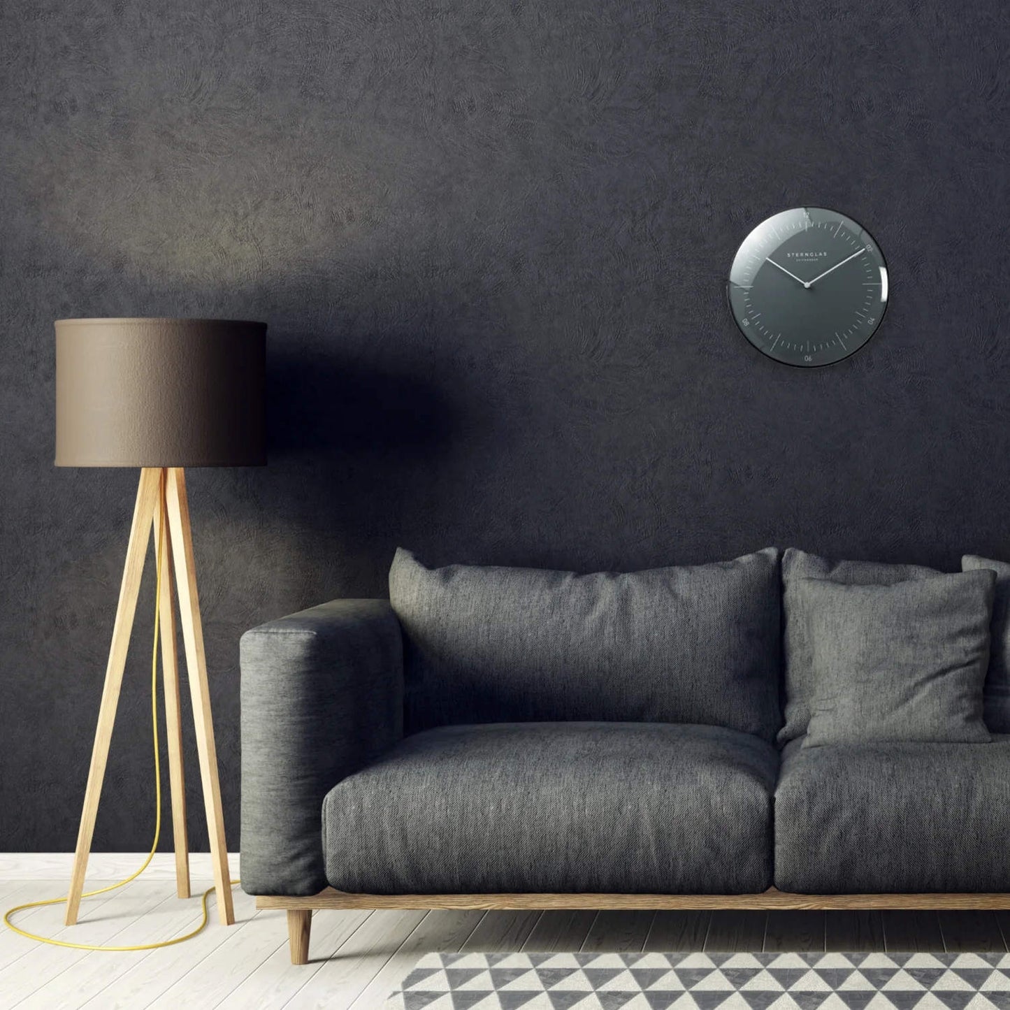 Clock Naos storm grey
