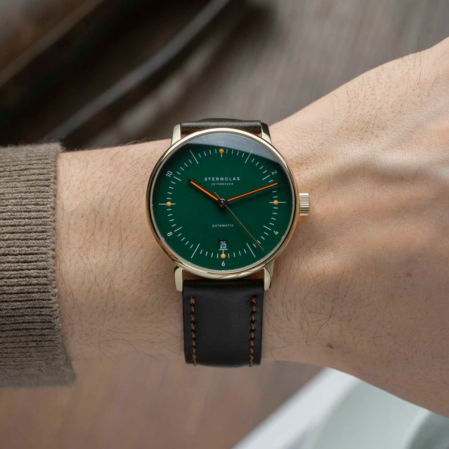 Naos Automatik dark green gold