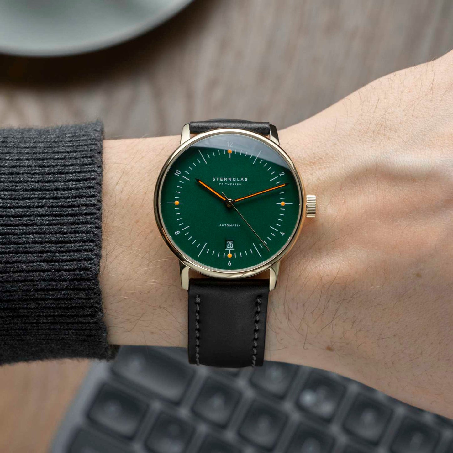 Naos Automatik dark green gold