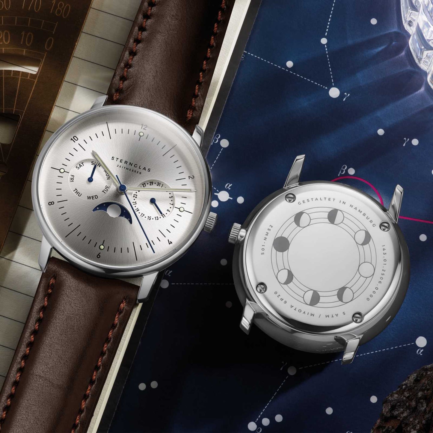 Naos Moonphase moon silver