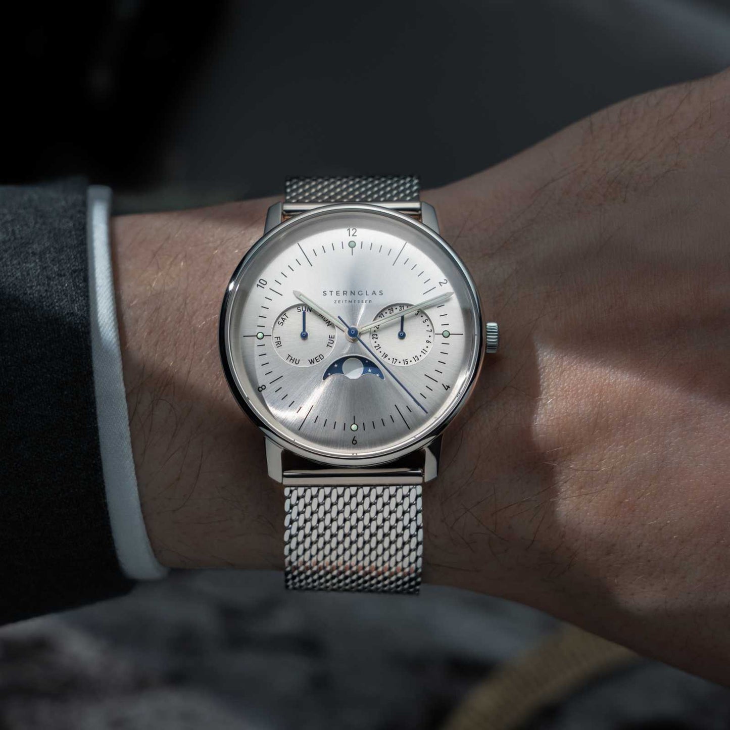 Naos Moonphase moon silver
